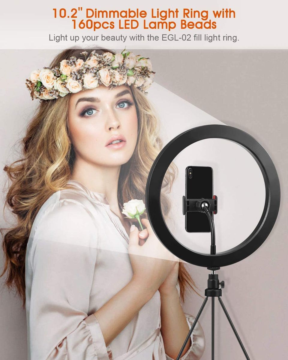 LED Photography Light Ring Light With Tripod 26cm