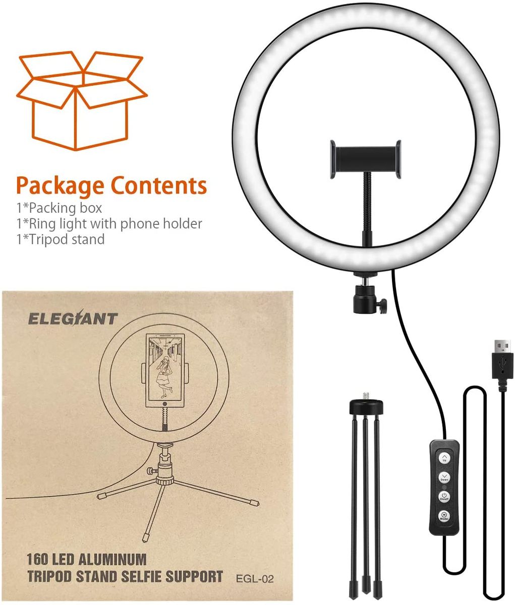 LED Photography Light Ring Light With Tripod 26cm