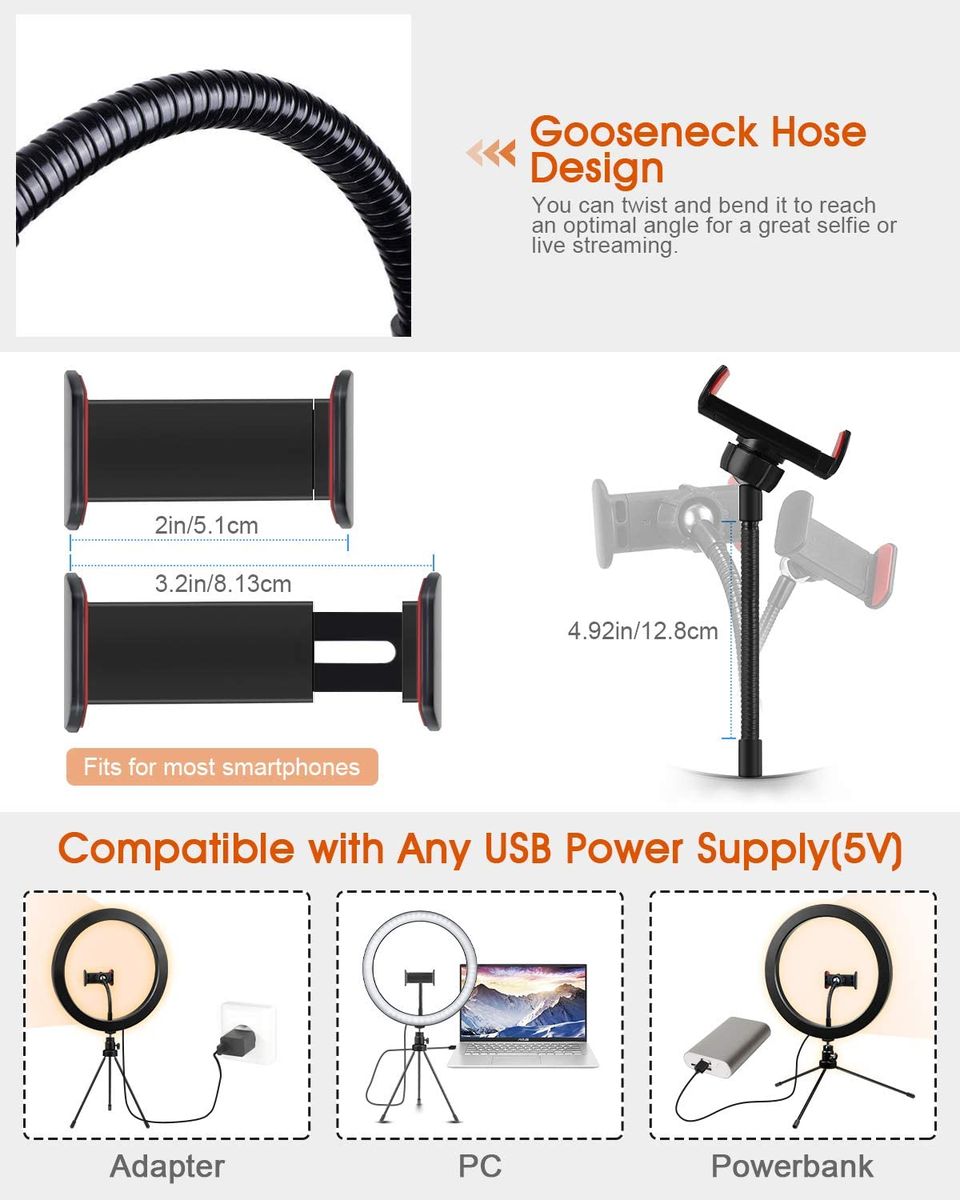 LED Photography Light Ring Light With Tripod 26cm