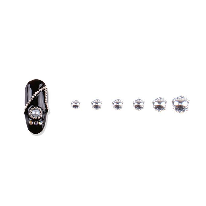 6 Grid/Bag 3D Metal Nail Art Decoration Gold Metal Chain