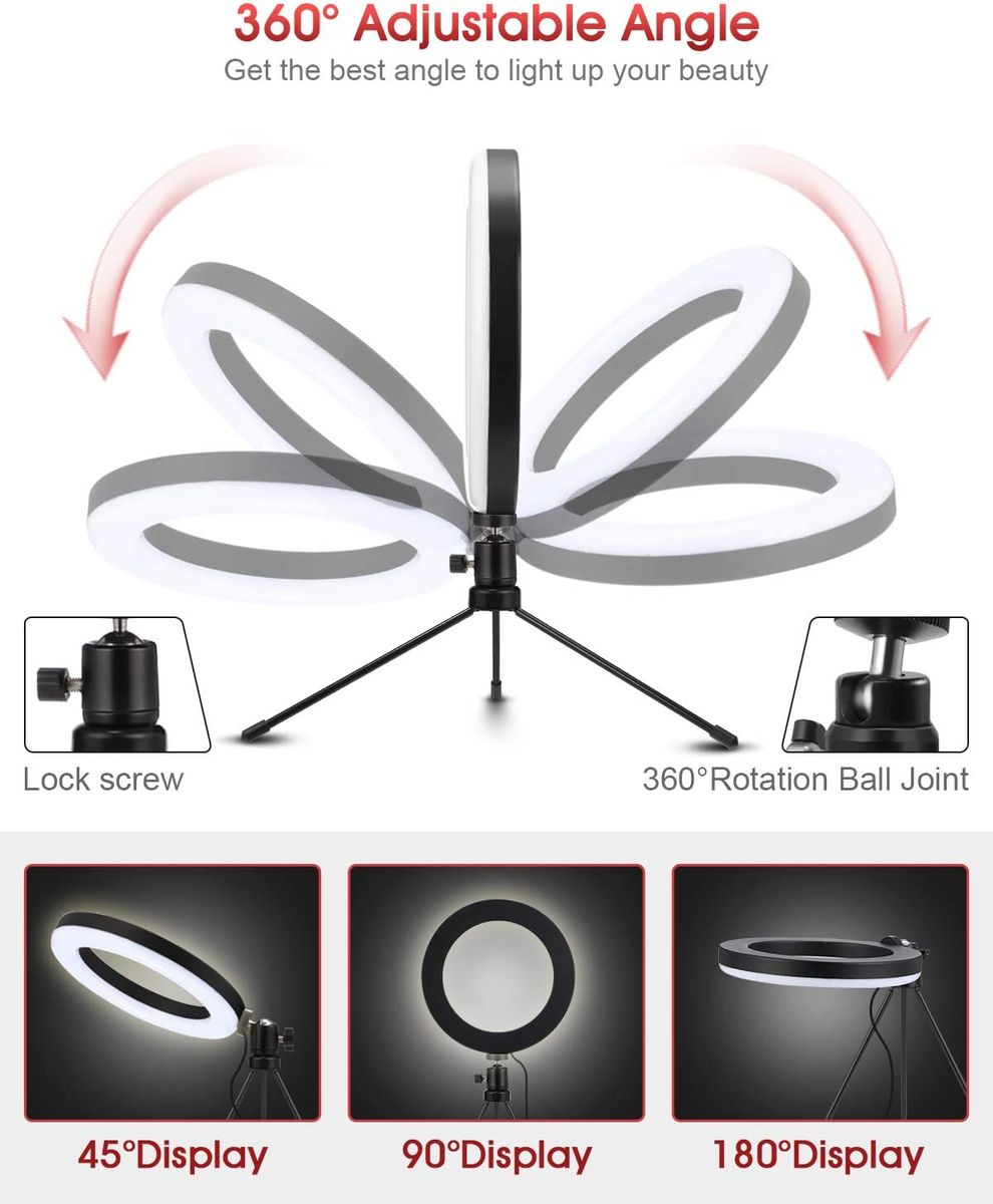 10 Colors LED Ring Light With Tripod Wireless Remote Control