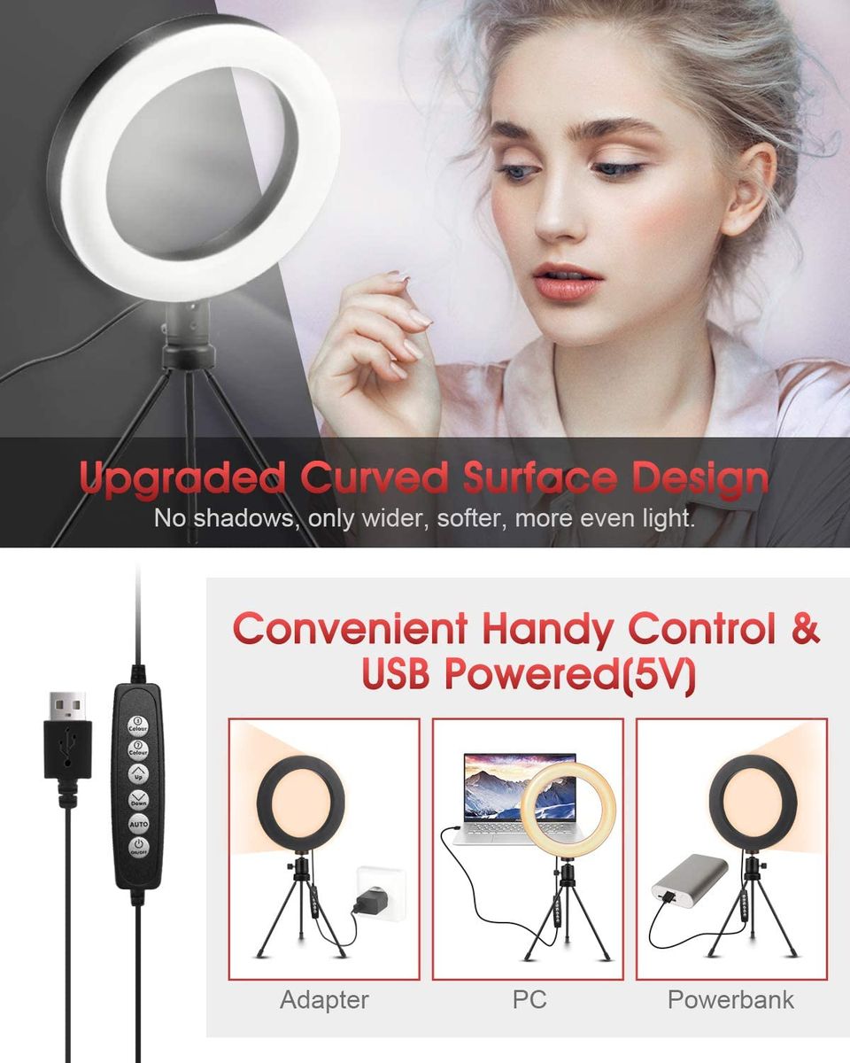 10 Colors LED Ring Light With Tripod Wireless Remote Control
