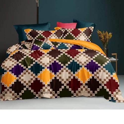 Unique Pattern Bedsheet With 4 Pillows