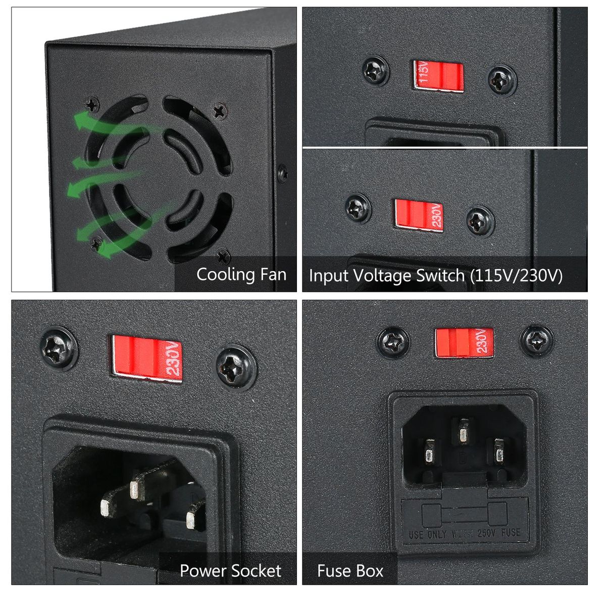 WANPTEK DPS605U 0-60V 0-5A 300W Switching DC Power Supply 4 Digits Display LED High Precision Adjustable Mini Power Supply AC 115V/230V 50/60Hz