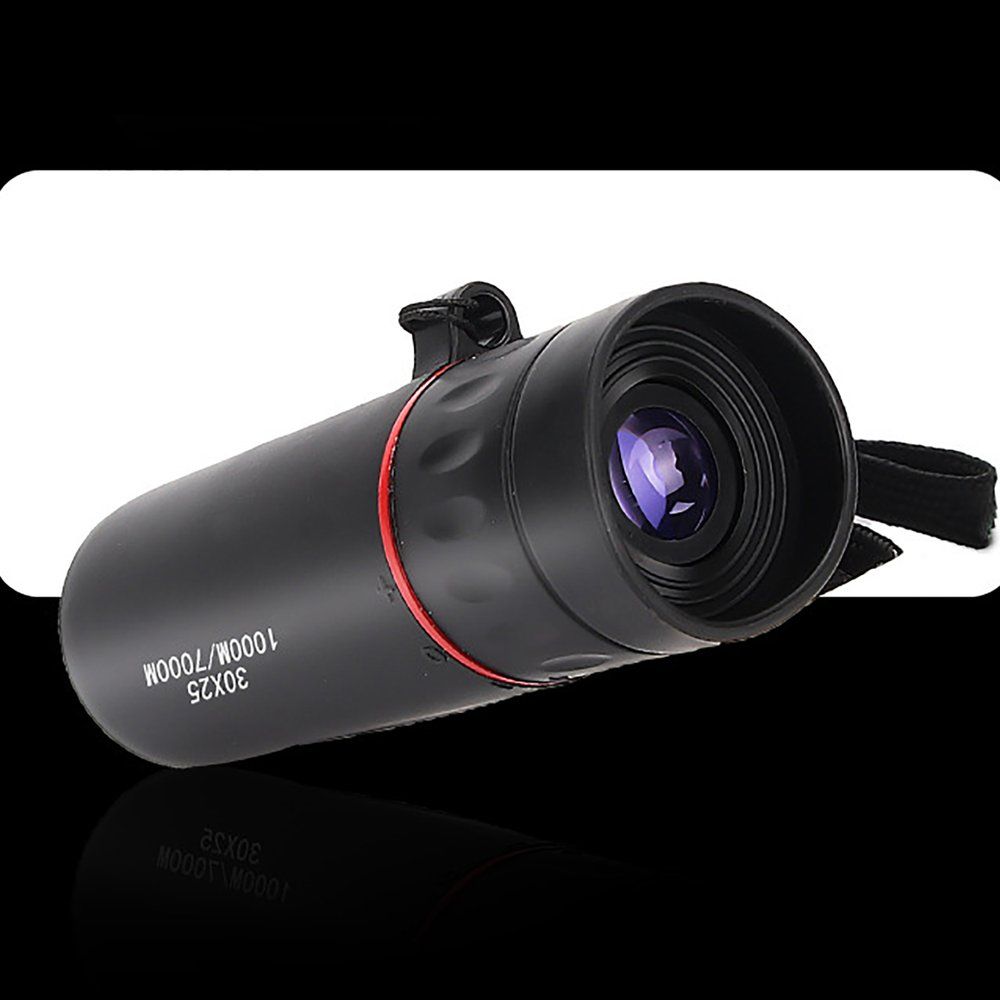 30x25 Monocular Telescope Dual Focus Optics Zoom Day & Night Waterproof Black