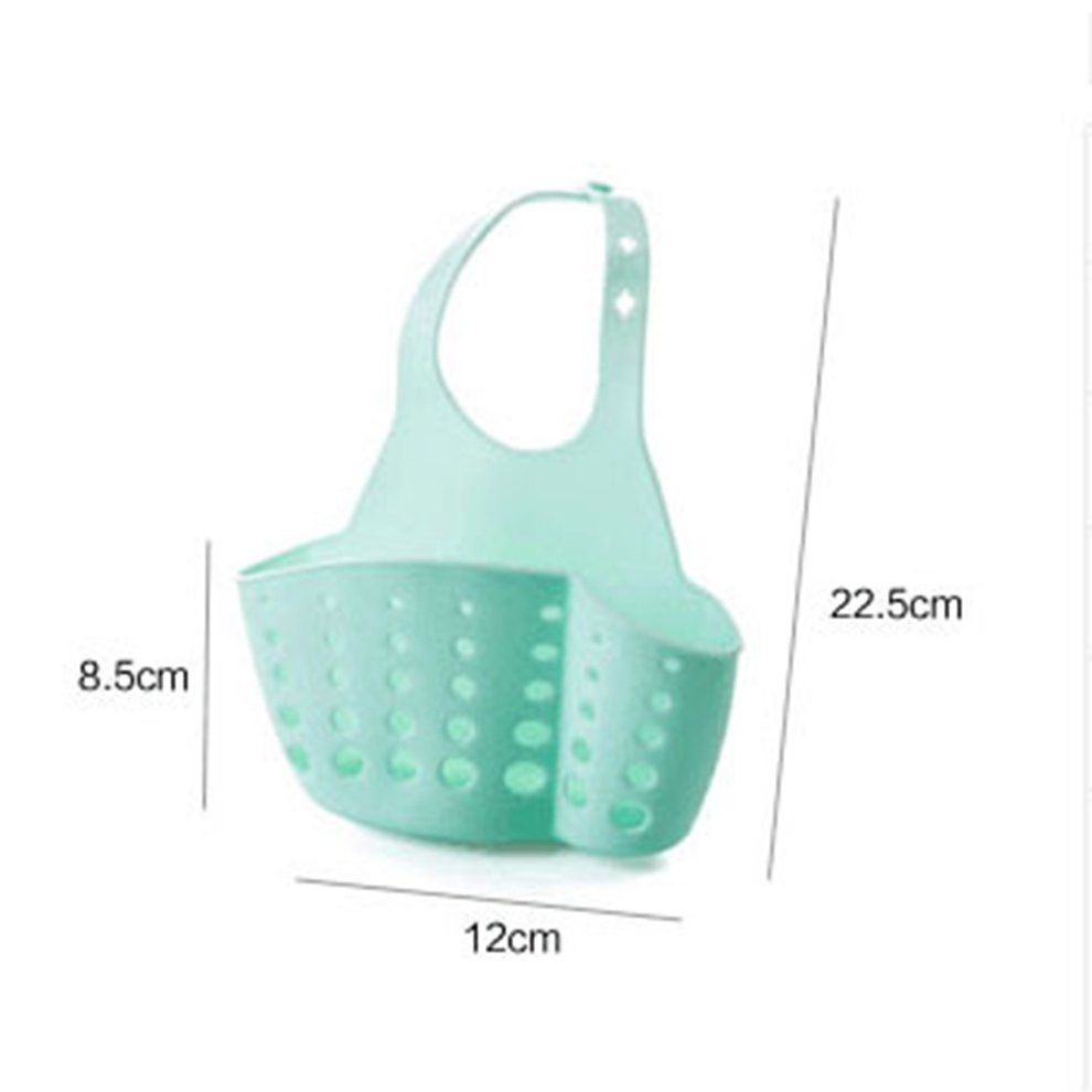 Adjustable Sink Faucet Housing Cradle Kitchen Shelving Rack Sponge Holder Blue