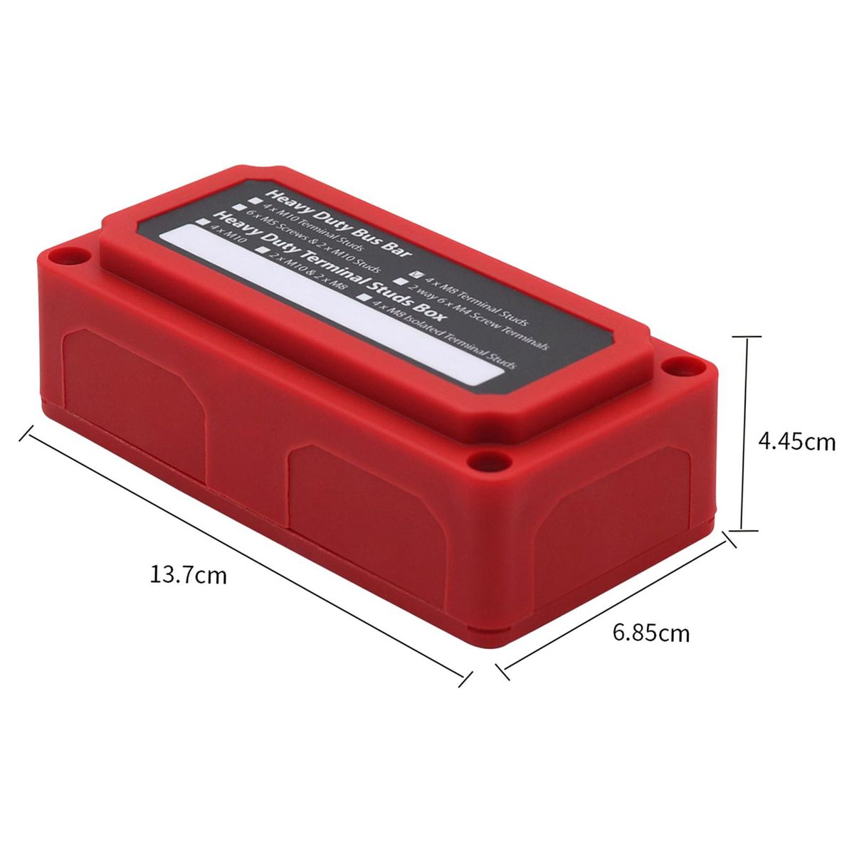 Power Distribution Block Heavy Duty Bus Bar Box with 5/16in M8*4 Terminal Studs 48V 300A Post Battery Junction Block for Car RV Truck Marine Boat