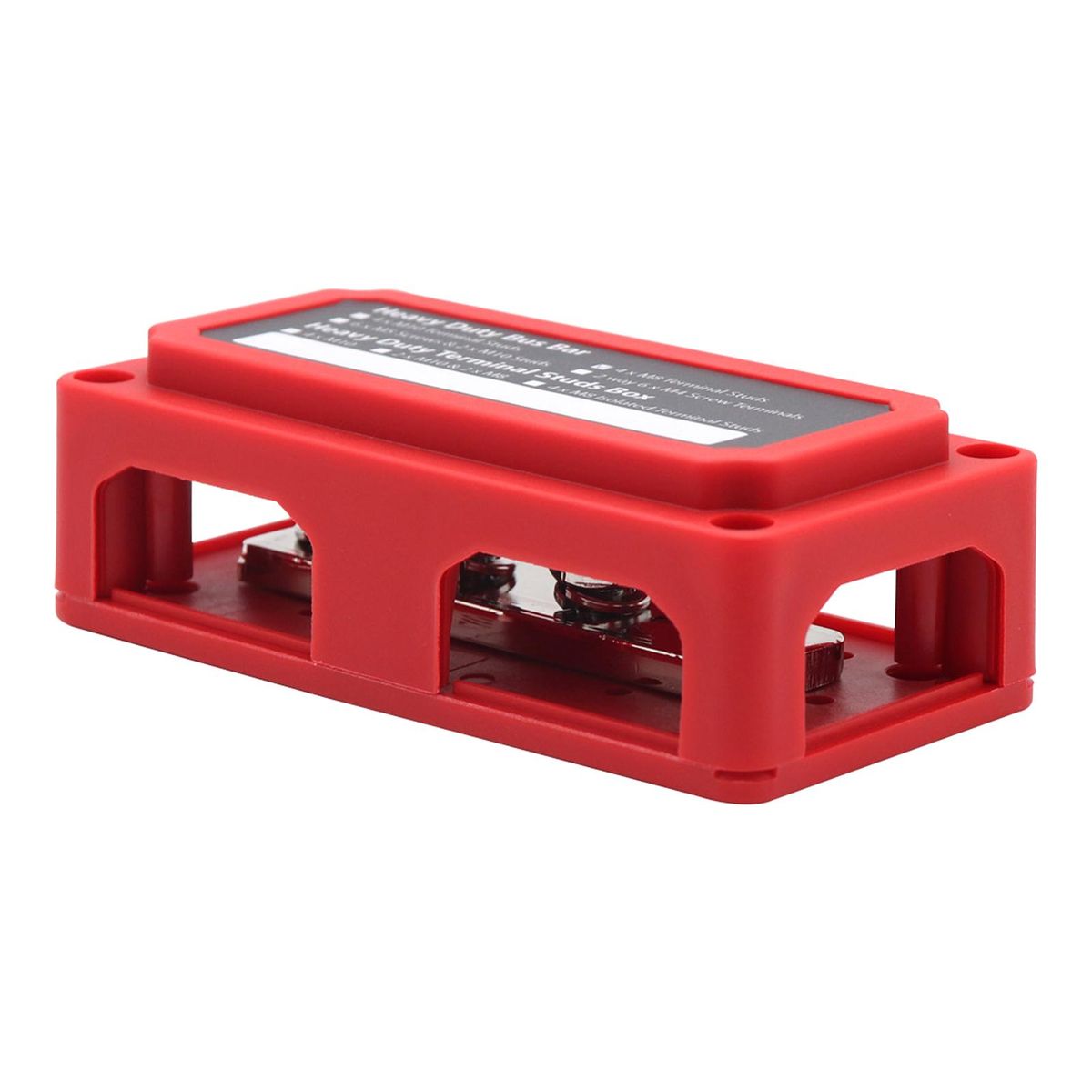 Power Distribution Block Heavy Duty Bus Bar Box with 5/16in M8*4 Terminal Studs 48V 300A Post Battery Junction Block for Car RV Truck Marine Boat