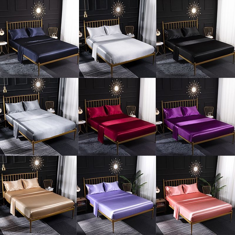 Ice Silk Simulation Silk Four-Piece Pillowcase