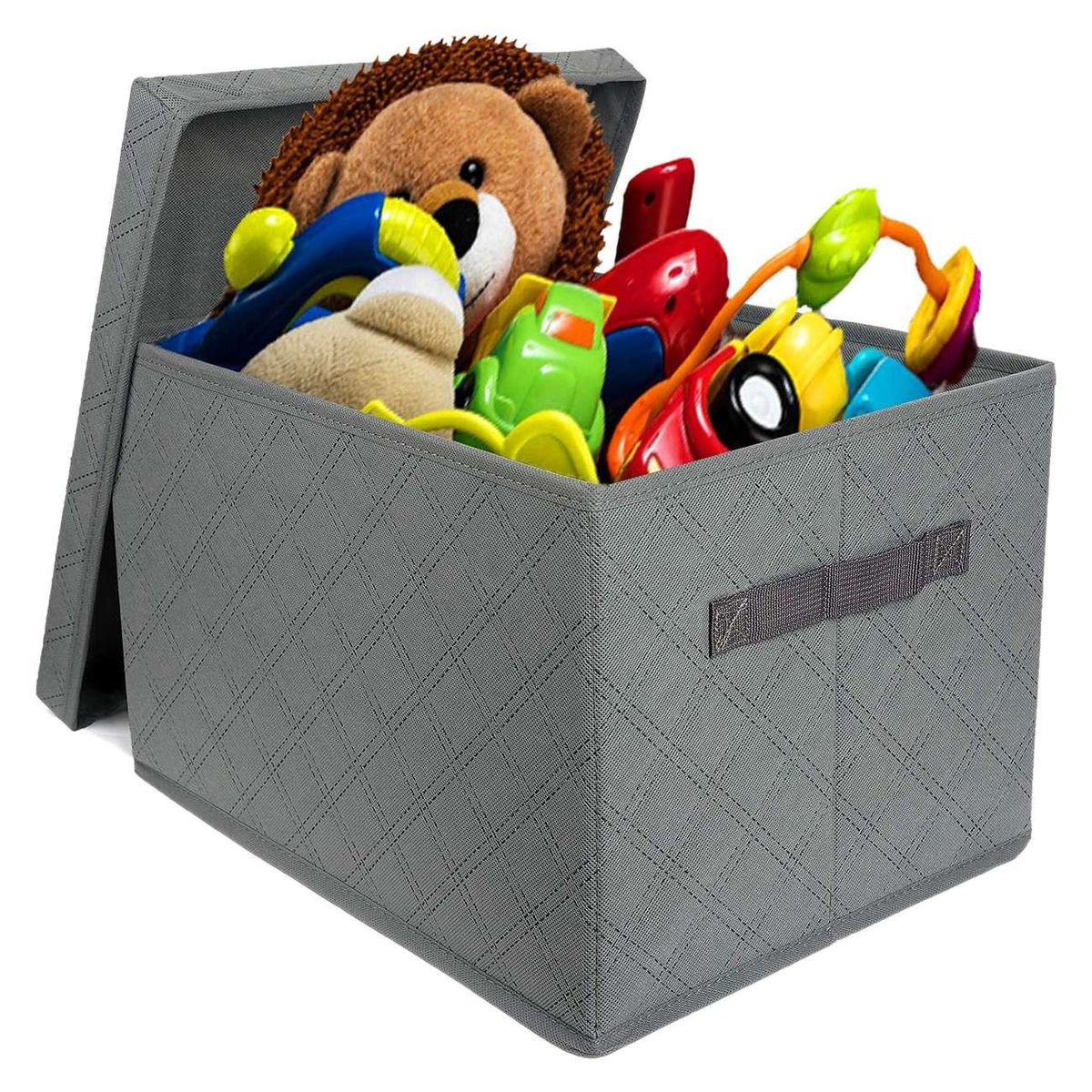 Storage Bins with Lids, for Toy Storage, Books, DVDs and Clothing Storage, Collapsible Storage Bins Suitable for Kids and Adult At School/Office/Home