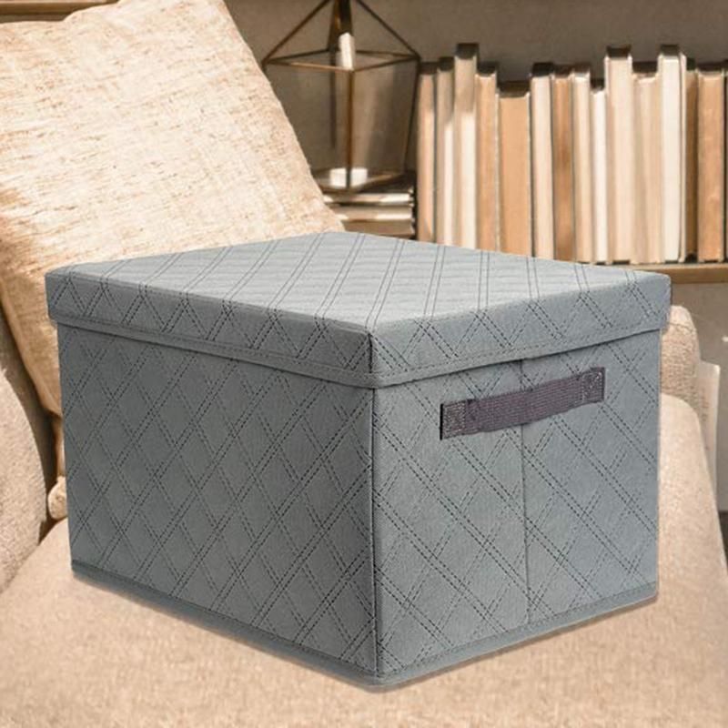 Storage Bins with Lids, for Toy Storage, Books, DVDs and Clothing Storage, Collapsible Storage Bins Suitable for Kids and Adult At School/Office/Home