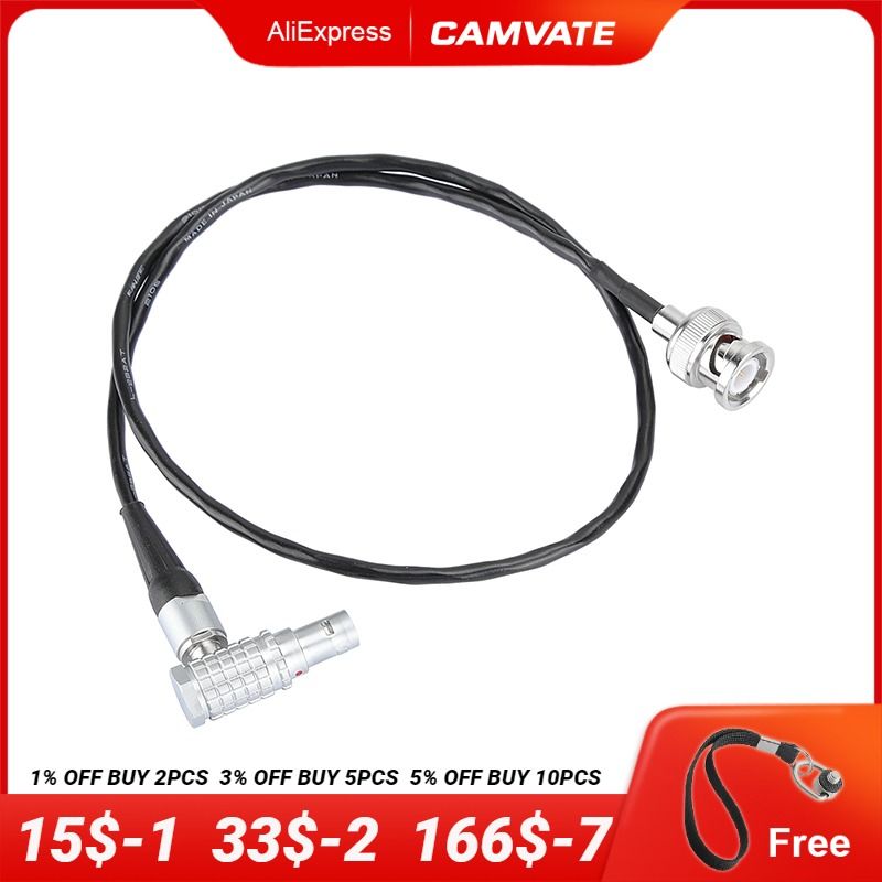 RED Komodo Timecode Cable BNC Male To EXT 9 Pin Male Right Angle For Sound Devices ZAXCOM