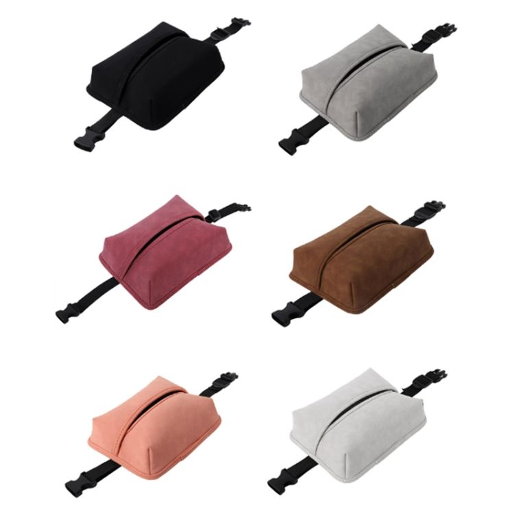 Car Hanging Armrest Box Tissue Box Upgraded Black