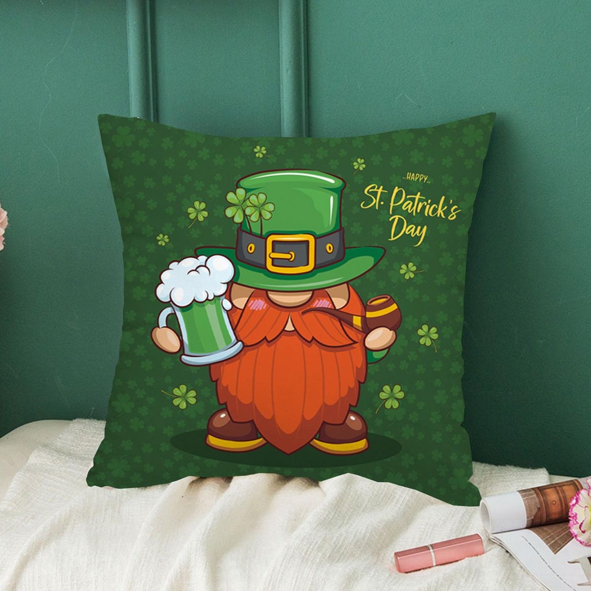 Pillow Case Short Plush Throw Pillow Case