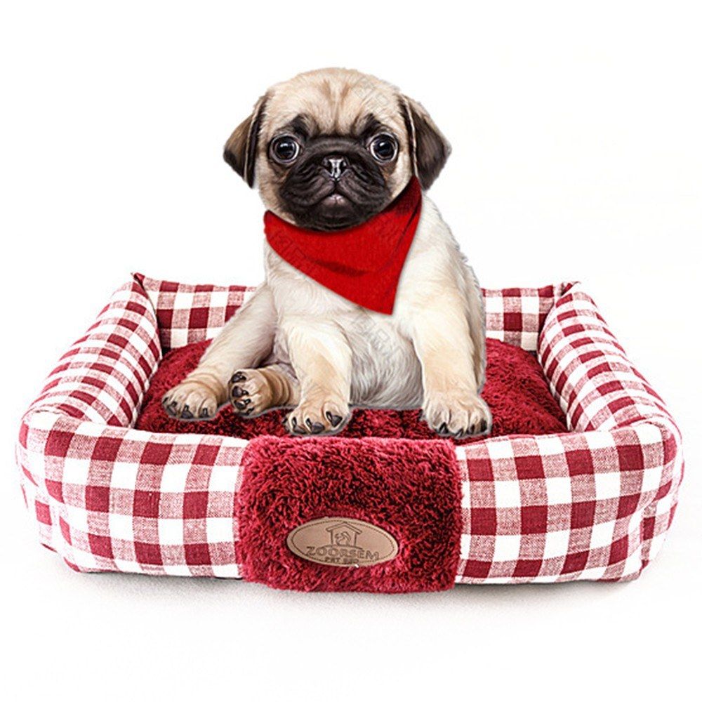 Pet Bed Soft Dog Bed Rectangle Kennel Cat Bed Puppy Cushion