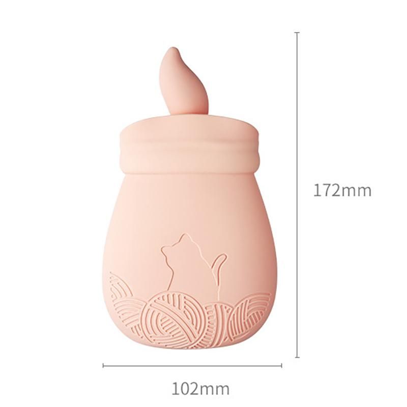 Silicone Hot Water Bottle Bag with Knitted Cover WARM Relaxing Heat / Cold Therapy for Pain Relief-Pink