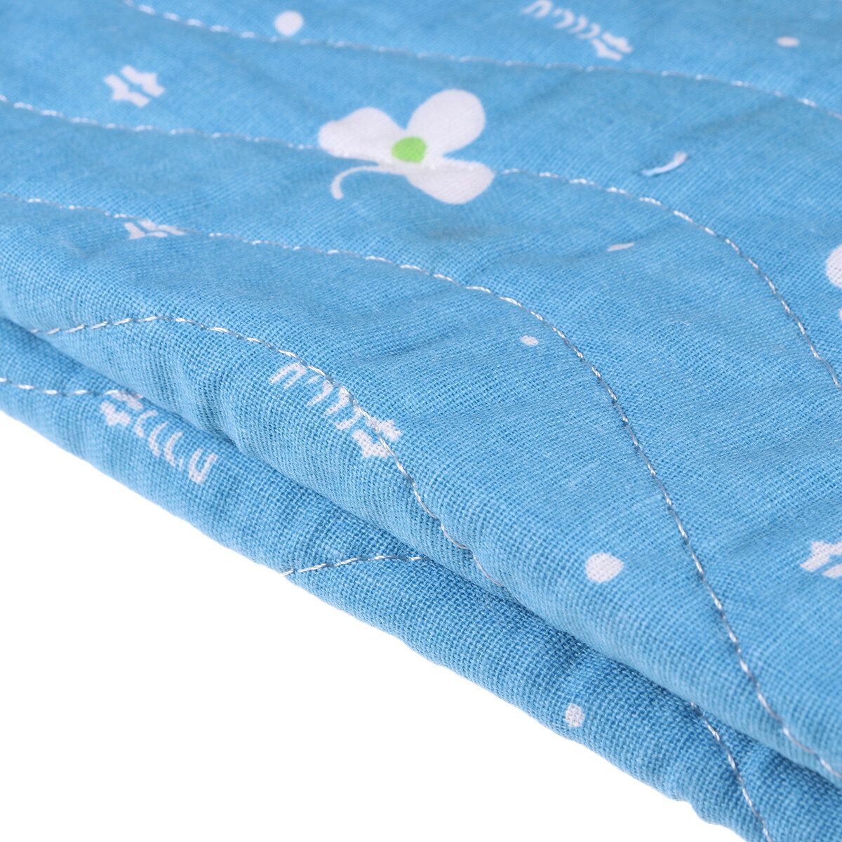 Waterproof Underpad Bed Pad Incontinence Kids Adult Mattress Protector Washable Blue White-flower
