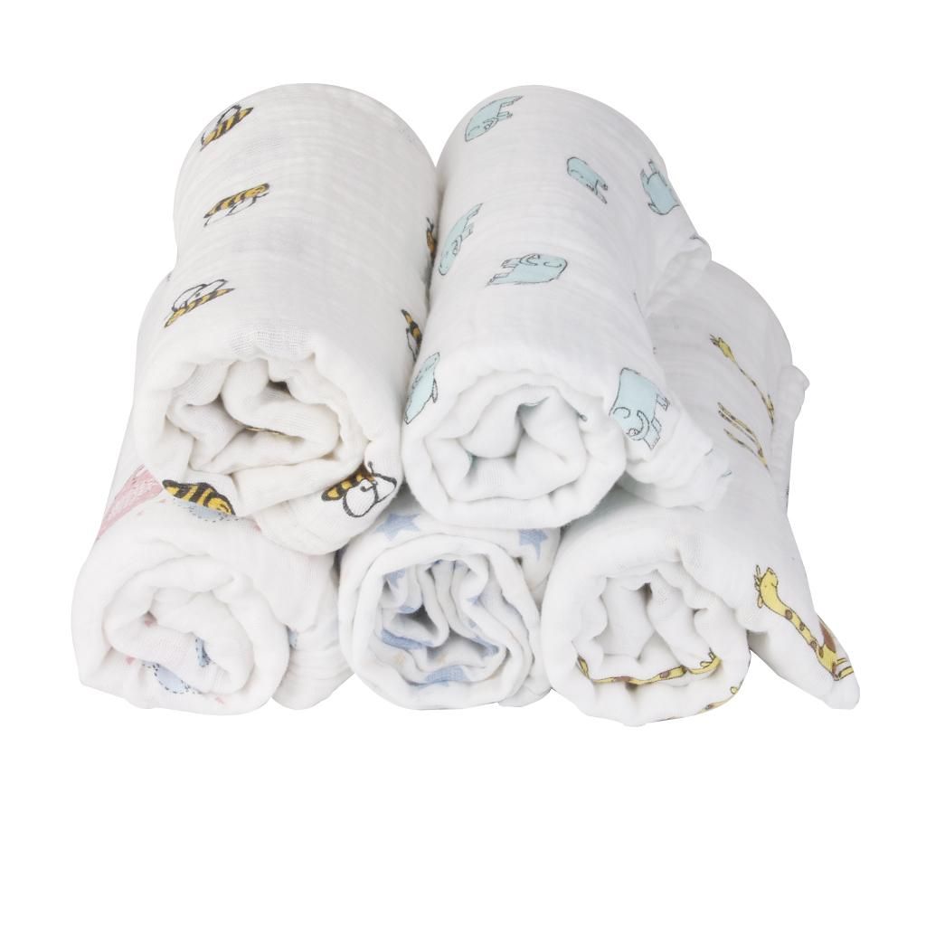 Soft Muslin Cotton Baby Swaddle Blanket Bath Towel Wrap