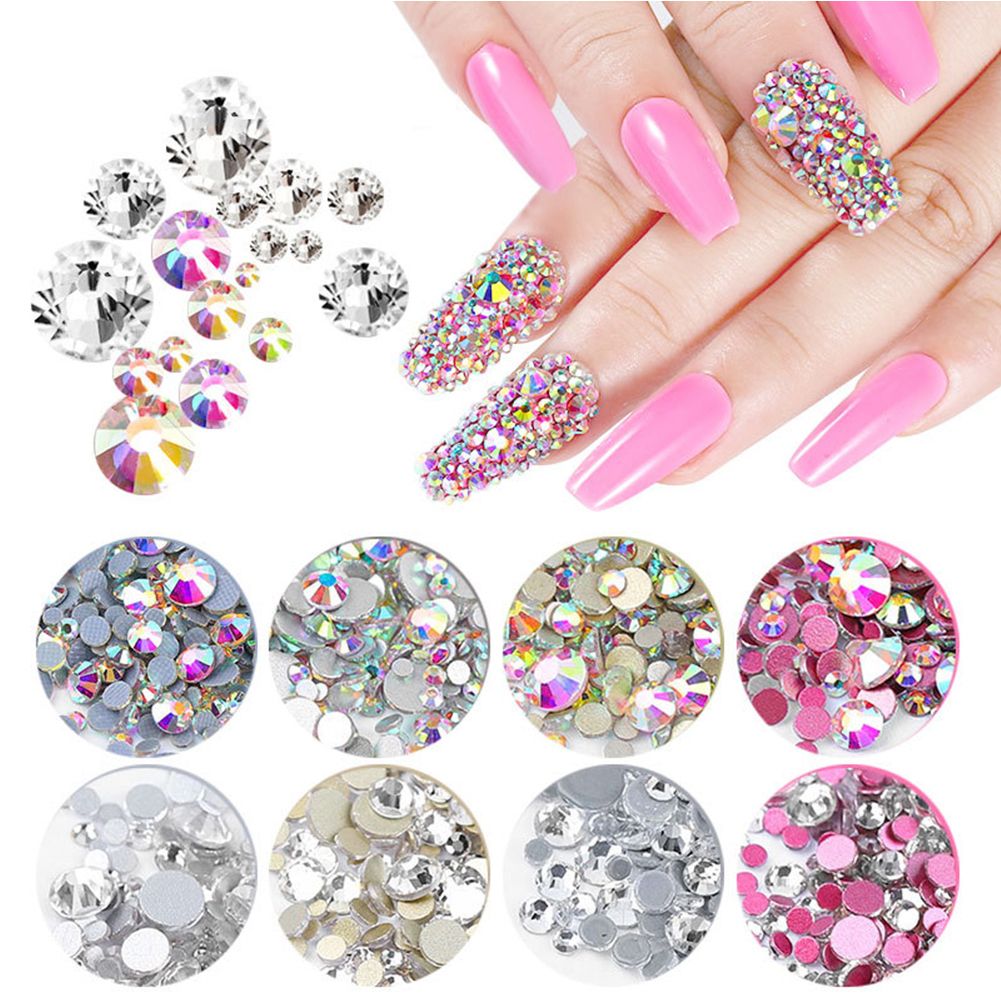 1440Pcs Glitter DIY 3D Flat Nail Art Rhinestone Sequins-3#
