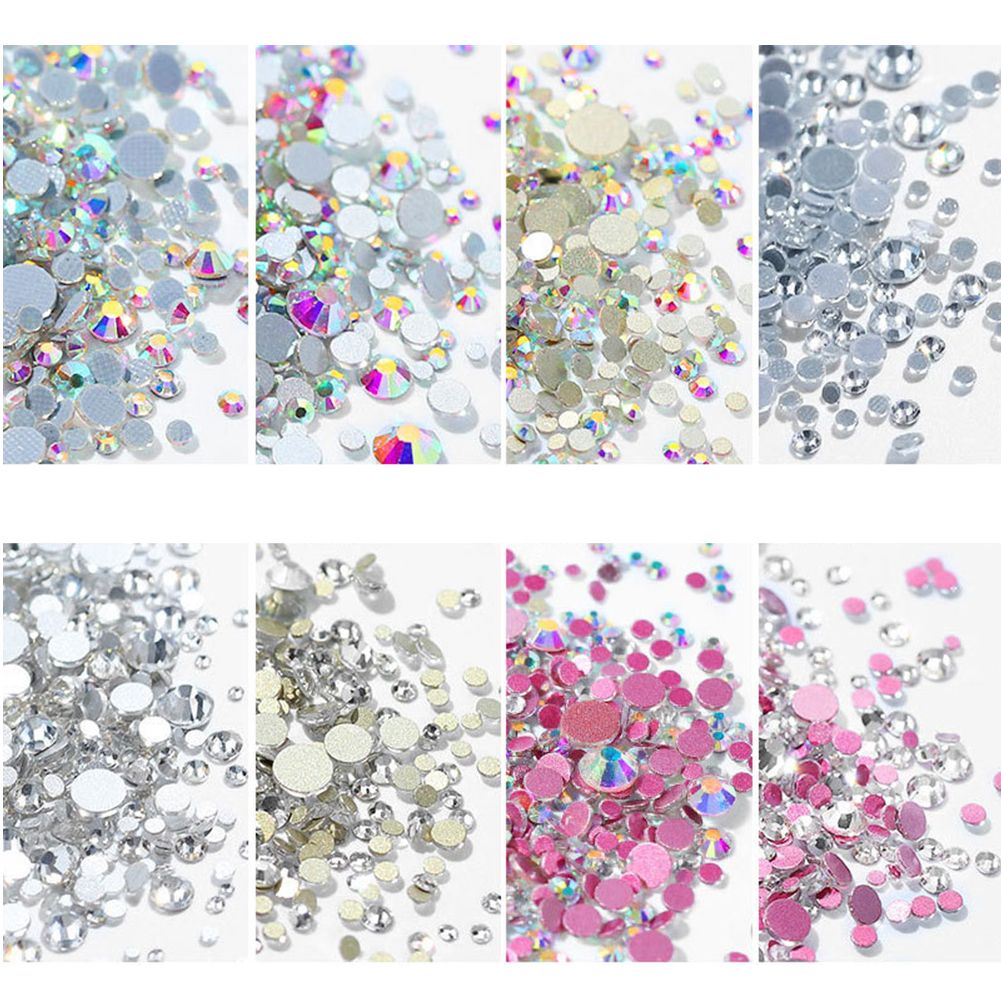 1440Pcs Glitter DIY 3D Flat Nail Art Rhinestone Sequins-3#
