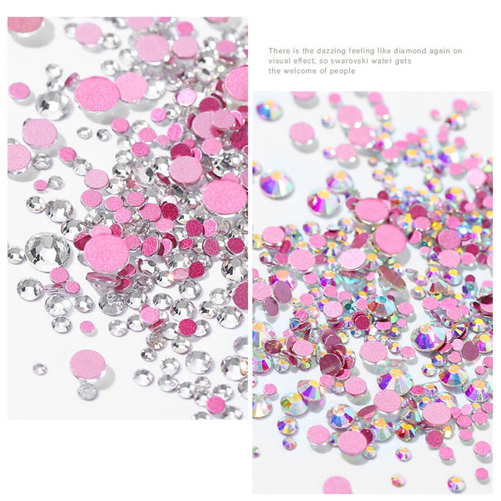 1440Pcs Glitter DIY 3D Flat Nail Art Rhinestone Sequins-3#