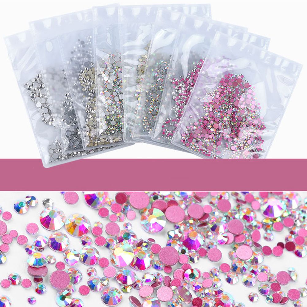 1440Pcs Glitter DIY 3D Flat Nail Art Rhinestone Sequins-3#