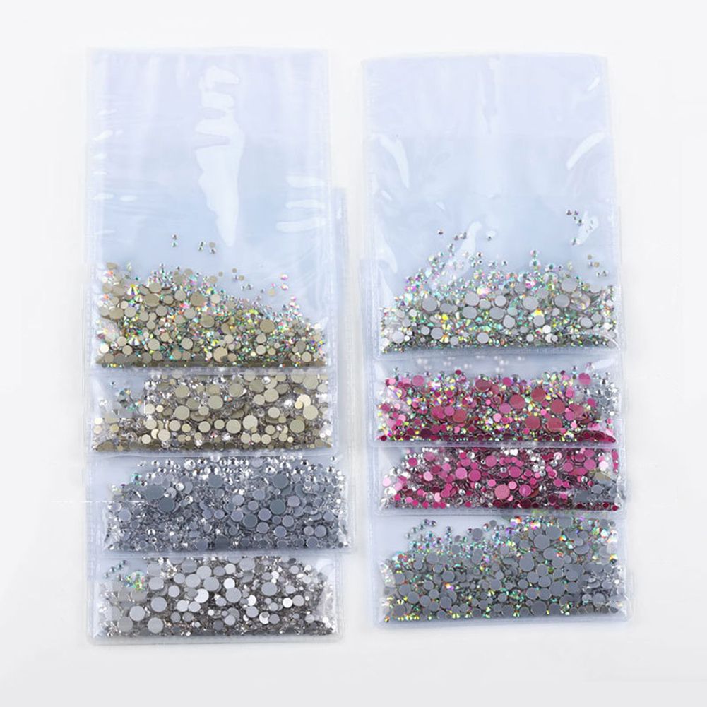 1440Pcs Glitter DIY 3D Flat Nail Art Rhinestone Sequins-3#