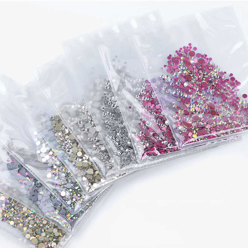 1440Pcs Glitter DIY 3D Flat Nail Art Rhinestone Sequins-3#