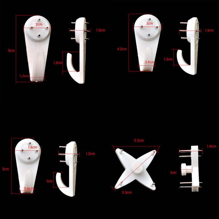 100 PCS Press-Free Hanging Nail Card Slot