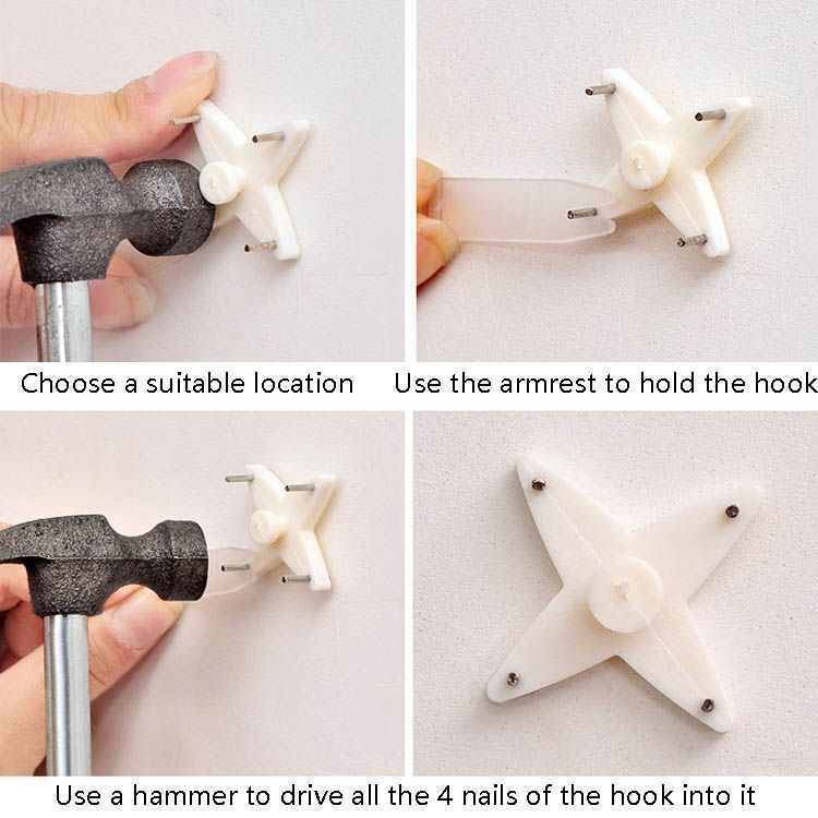 100 PCS Press-Free Hanging Nail Card Slot