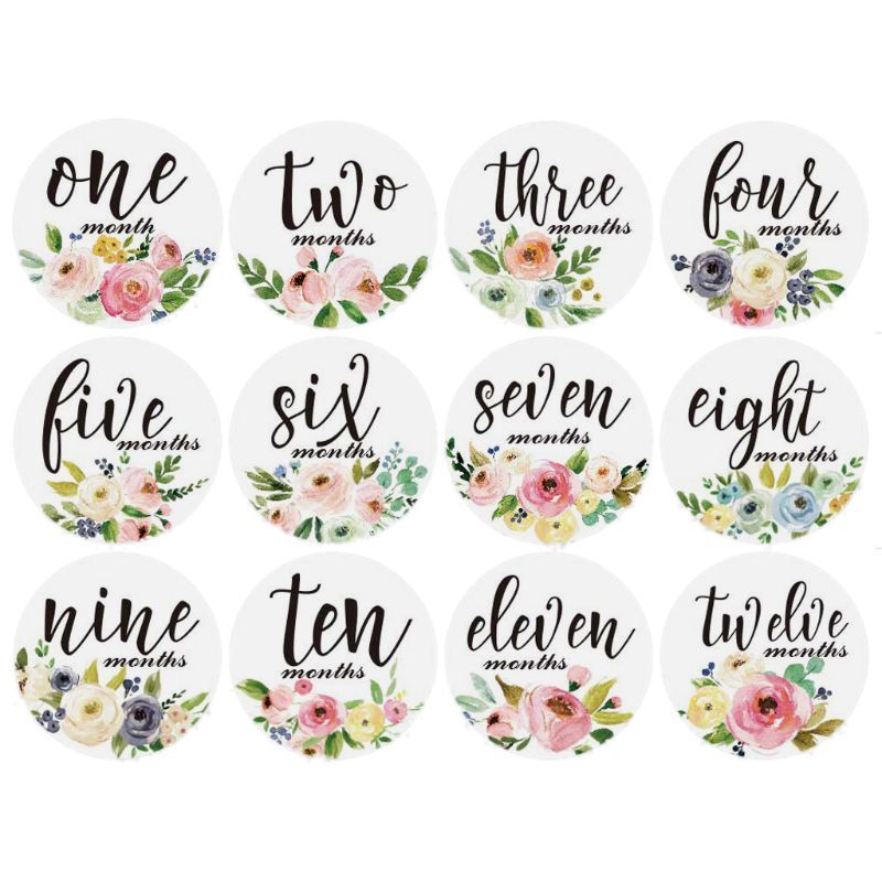 12 Pack Baby Monthly Stickers And Milestone Stickers