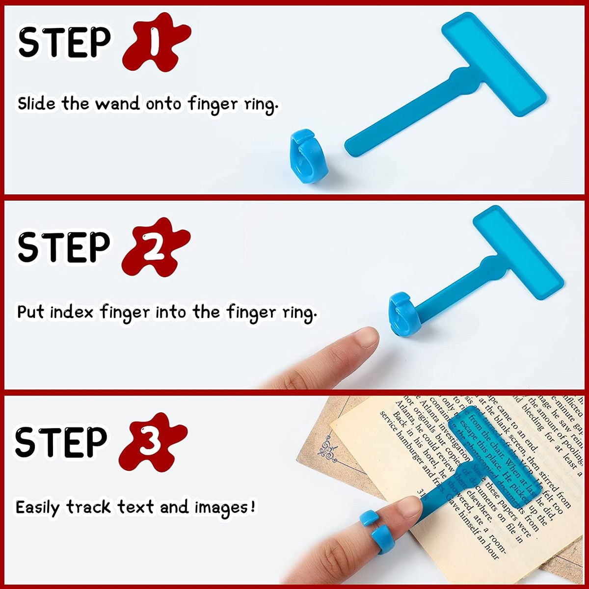 25 Pieces Dyslexia Reading Strips For Kids Animal Tracking