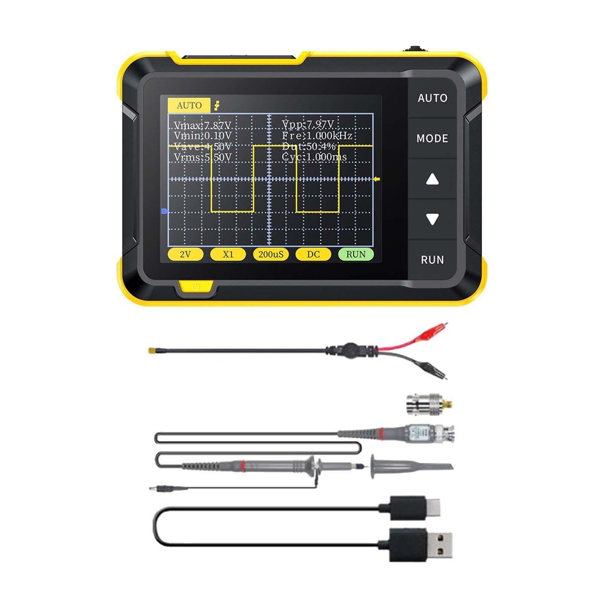 Mini Digital Oscilloscope Oscilloscope Multimeter for Teaching Power Tester Meter Electronic Repair Experimental Teaching