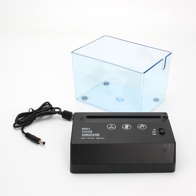 USB Mini Electric A6 Shredder Desktop Small Strip Paper