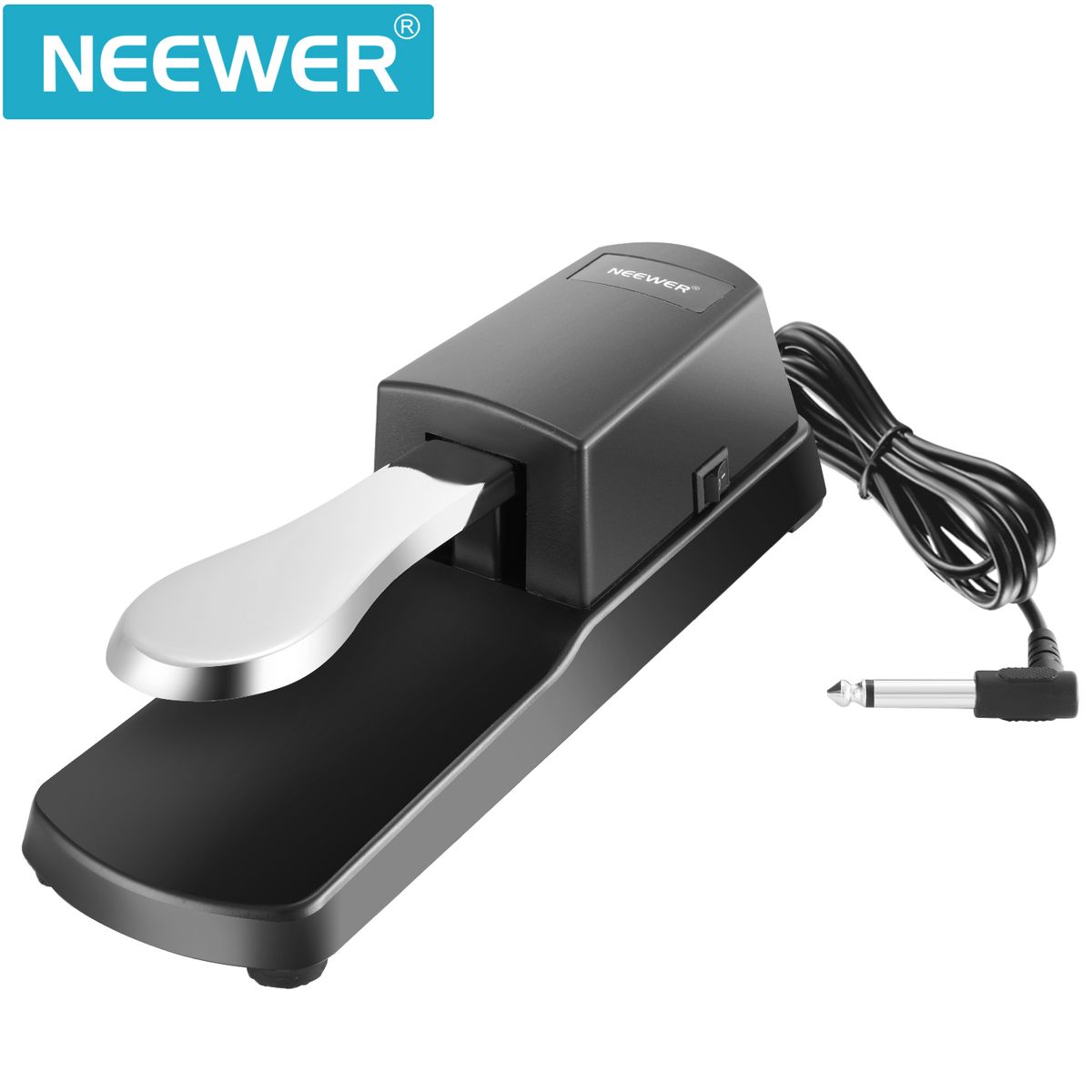 Universal Piano-style Sustain Foot Pedal With Polarity Switch Design Compatible With Any Electronic Keyboard With 1/4 Input Jack
