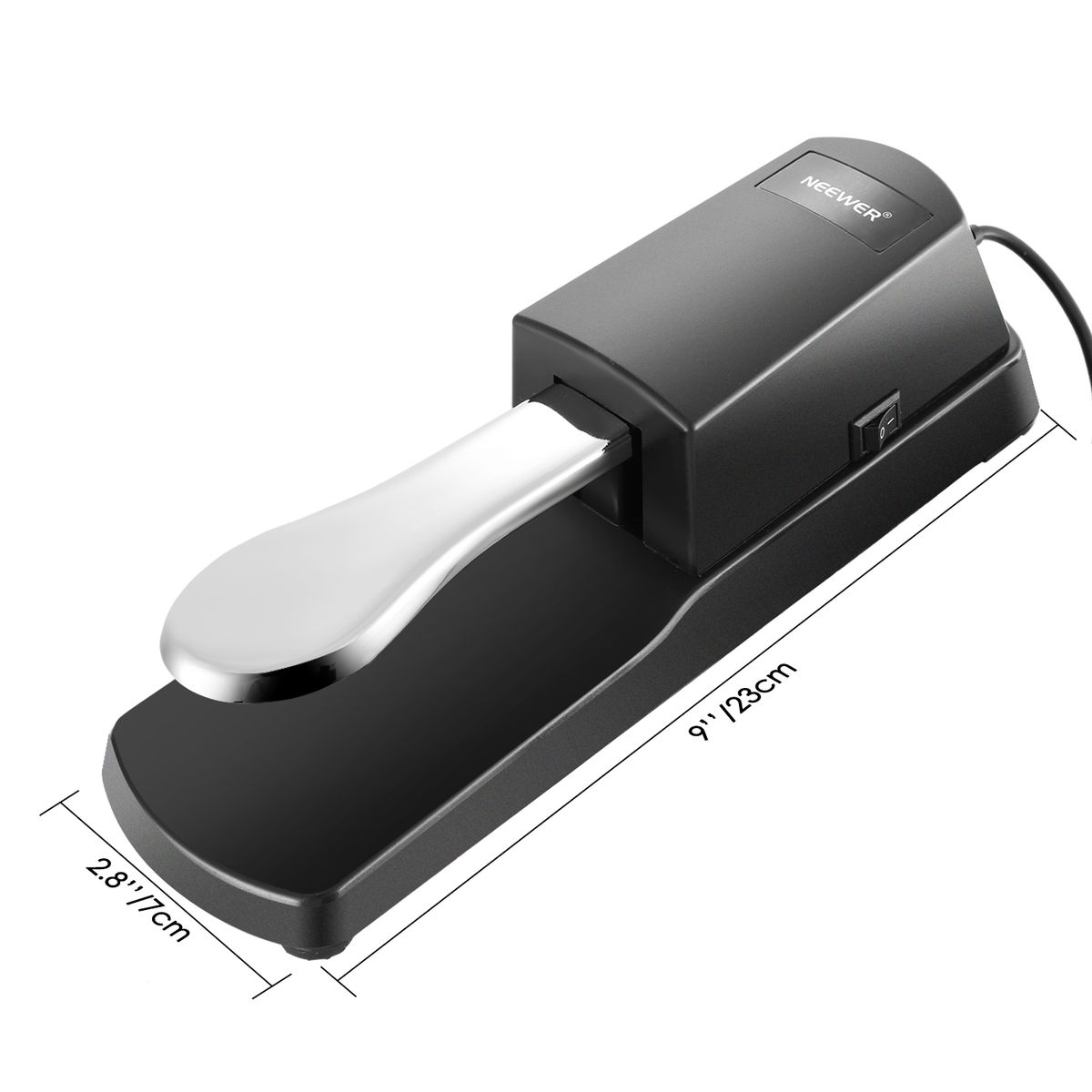 Universal Piano-style Sustain Foot Pedal With Polarity Switch Design Compatible With Any Electronic Keyboard With 1/4 Input Jack