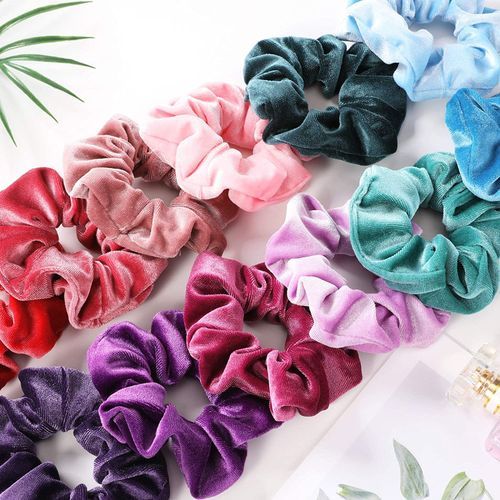 6 Pcs  Velvet Hair Scrunchies Elastic Hair Bands