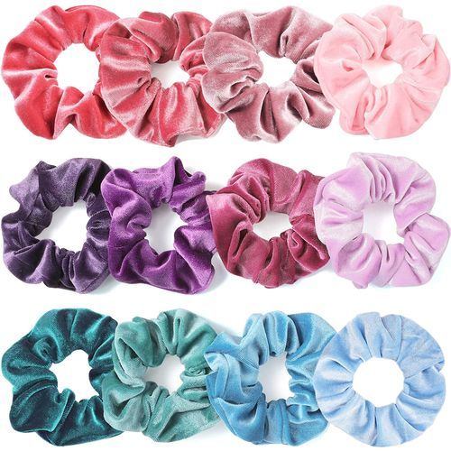 6 Pcs  Velvet Hair Scrunchies Elastic Hair Bands