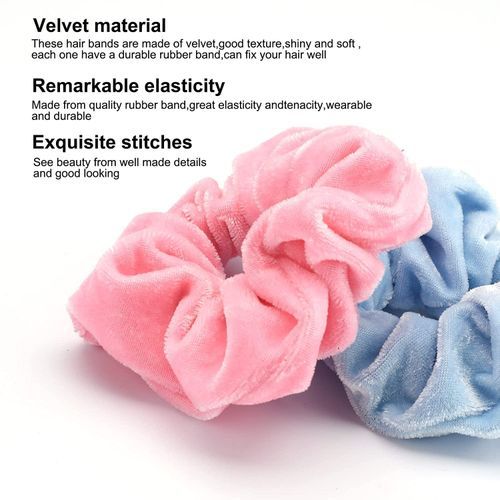 6 Pcs  Velvet Hair Scrunchies Elastic Hair Bands