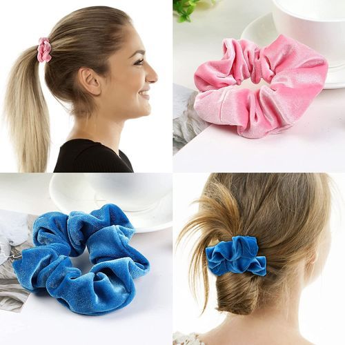 6 Pcs  Velvet Hair Scrunchies Elastic Hair Bands