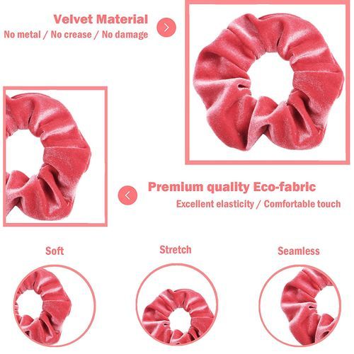 6 Pcs  Velvet Hair Scrunchies Elastic Hair Bands