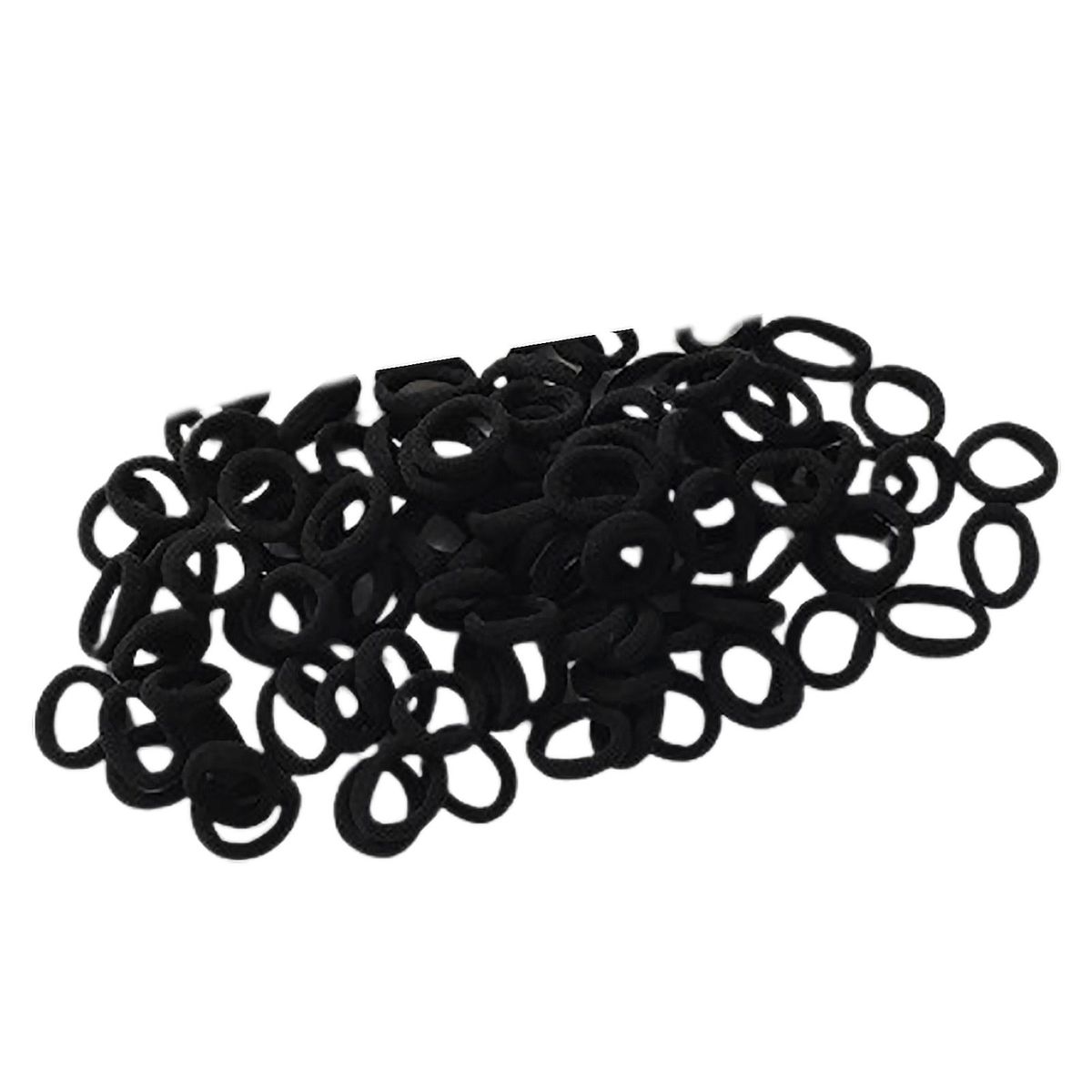 100Pcs Hair Scrunchies High Elastic Small Rubber Band Black