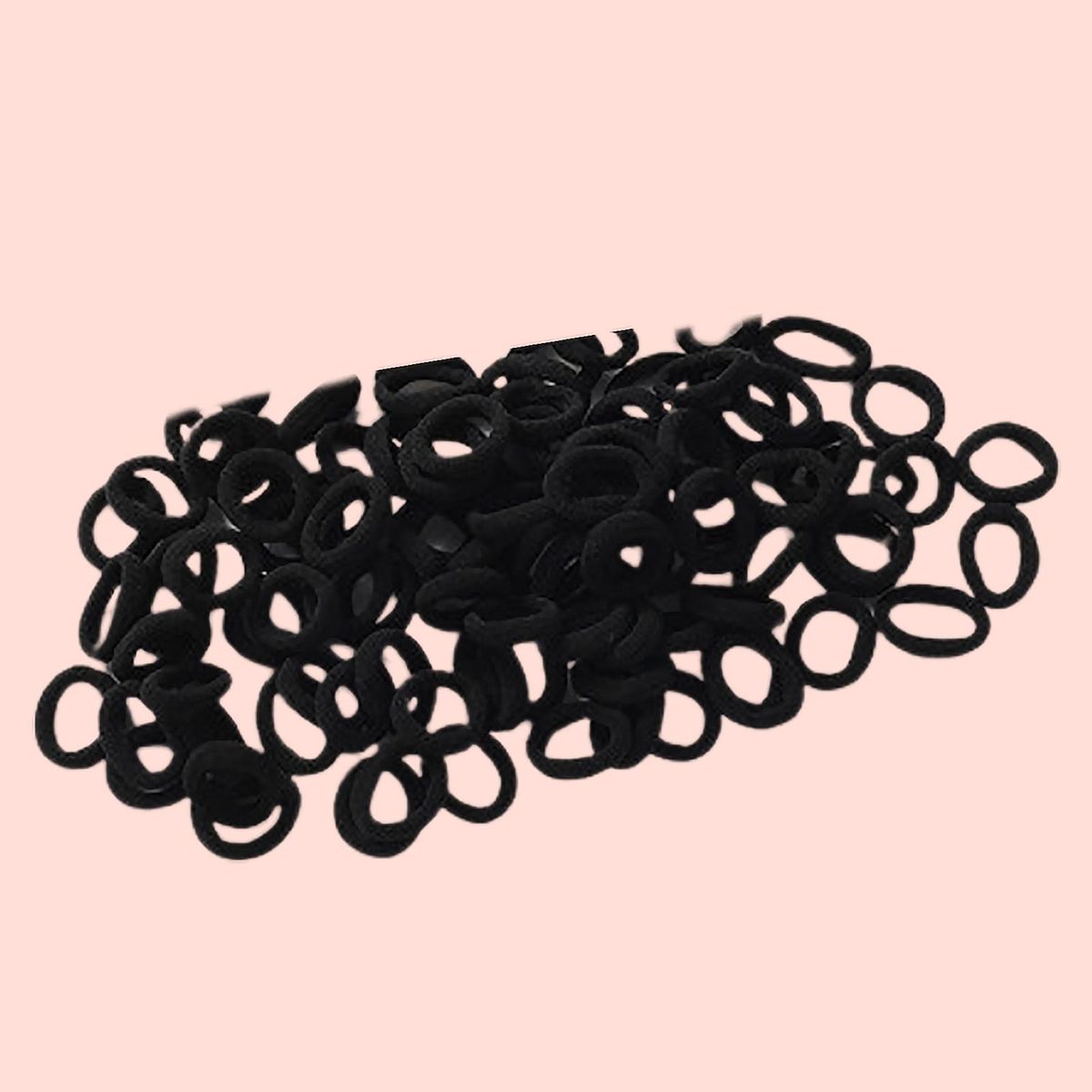 100Pcs Hair Scrunchies High Elastic Small Rubber Band Black