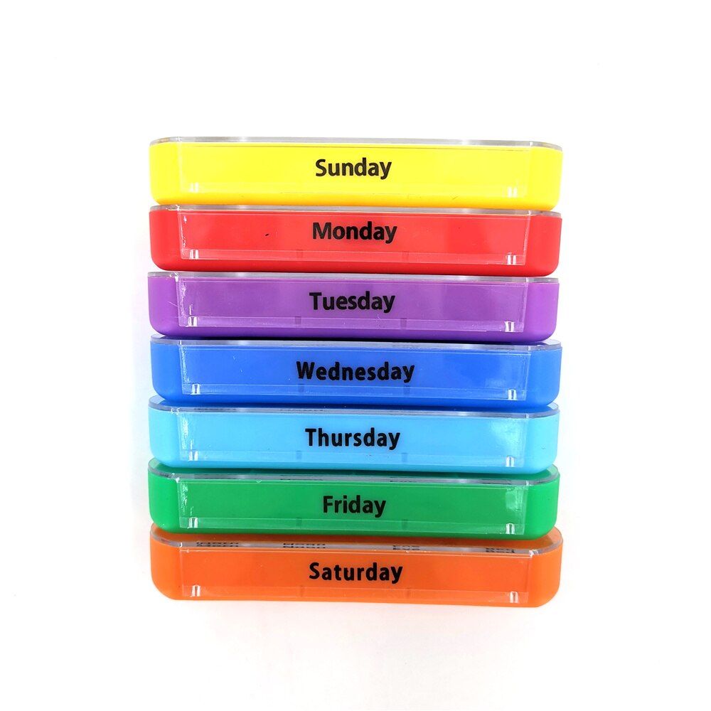 Weekly 7 Days Pill Box 28 Compartments Pill Organizer