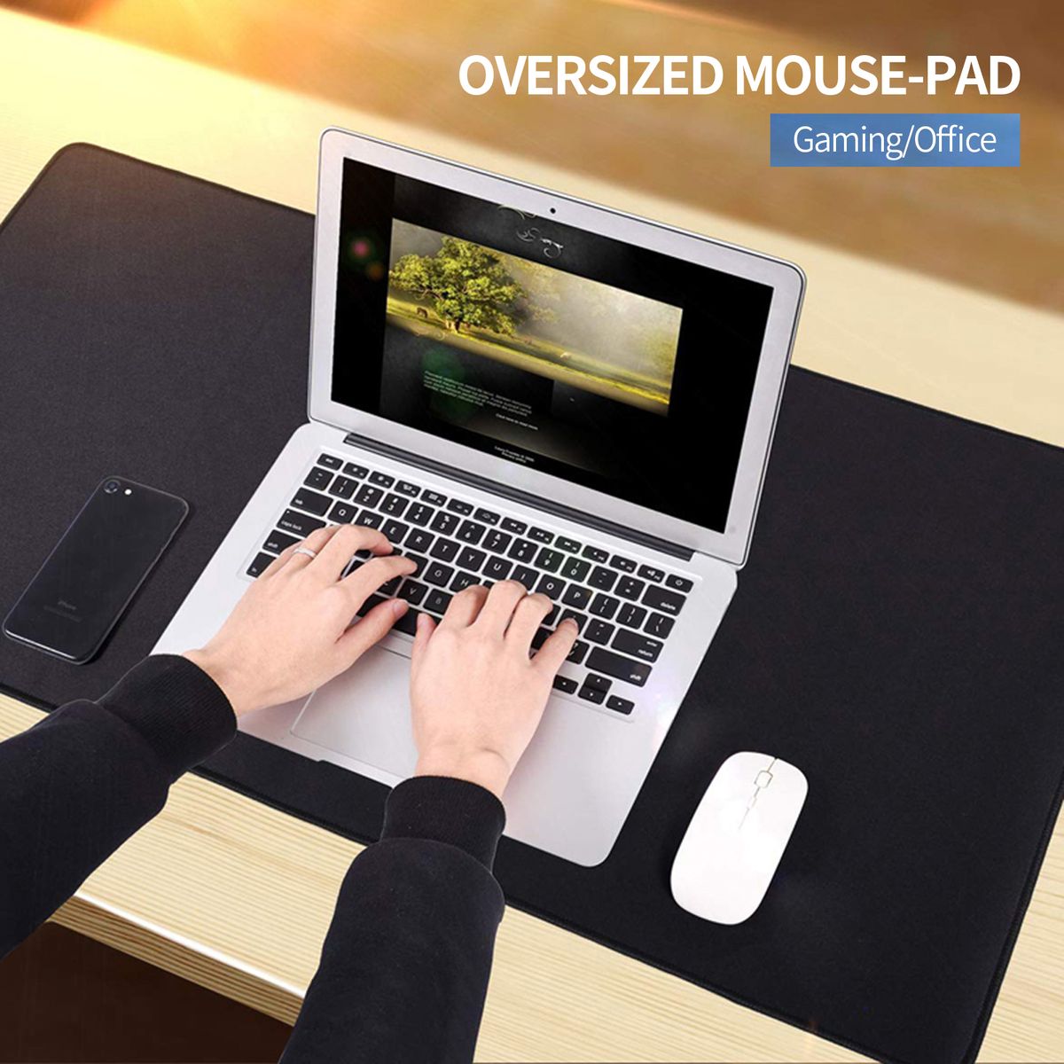 Oversized Mouse-Pad Extended Waterproof Non-slip Keyboard
