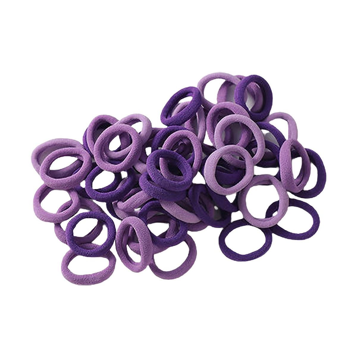 100Pcs Hair Scrunchies High Elastic Small Rubber Band Purple