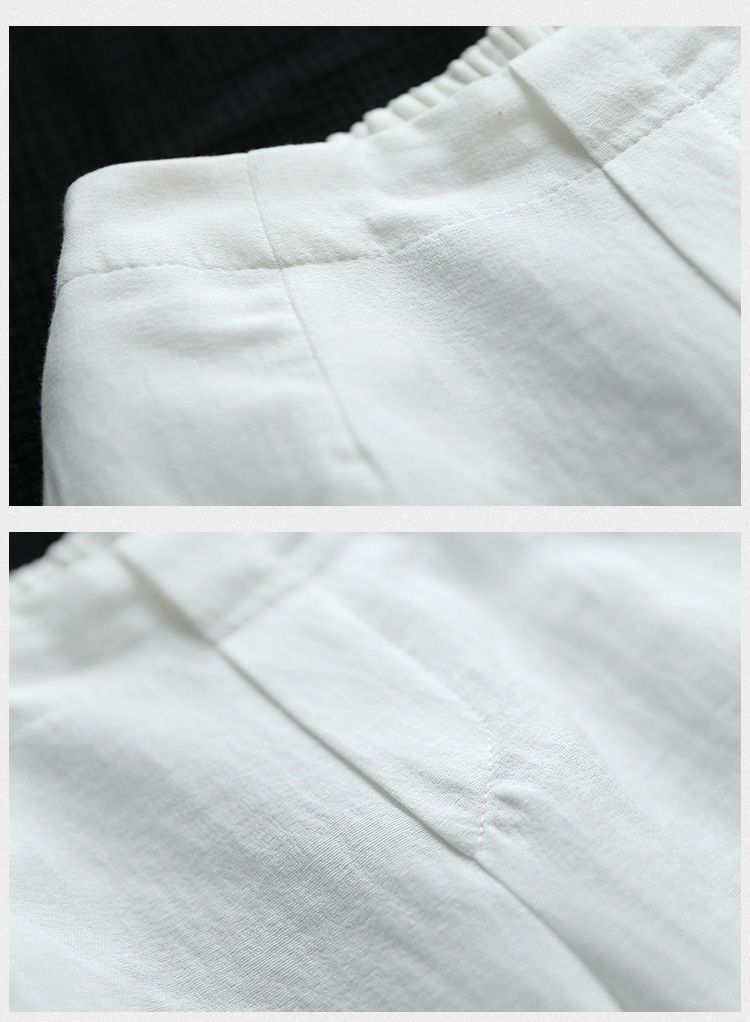 Large Loose Linen Pants Nine Point Linen Wide Leg Pants
