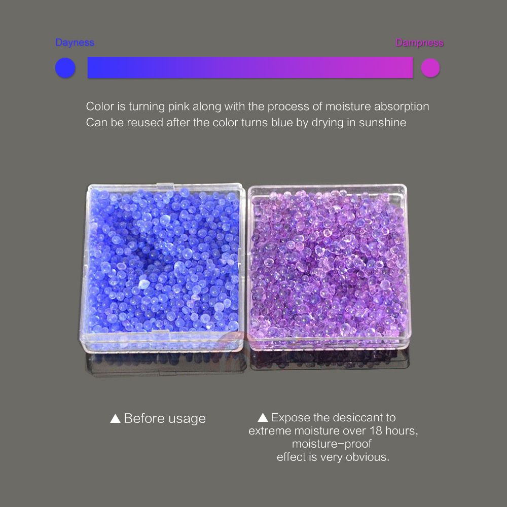 2pcs Silica Gel Desiccant Humidity M