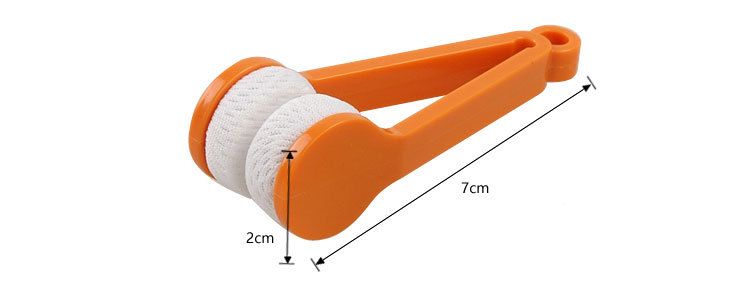2pc Portable Handle Eyeglass Sun Glasses Microfiber Cleaner