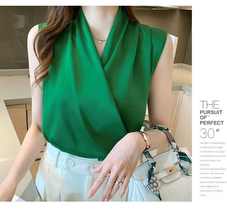 Satin Blouse Temperament Sexy Niche Foreign Style Blouse